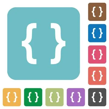 Programming code flat icons Illustrazione stock