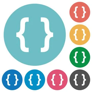 Programming code flat icons Illustrazione stock