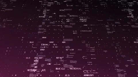 Programming code forming a digital rain in cyberspace Stock Illustration