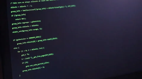 Programming code on a hackers computer screen Stock Footage 63001747