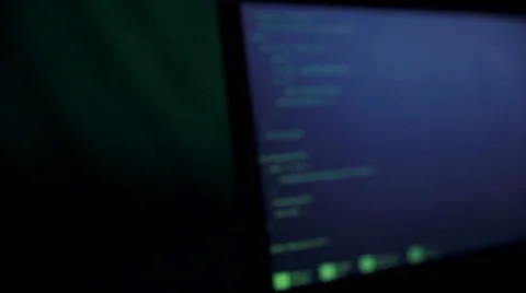 Programming code on a hackers computer screen Stock Footage 63001921