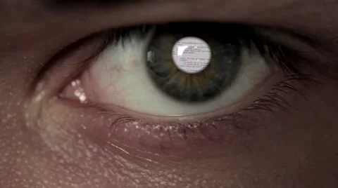 Programming Code In Human Eyeball Stock Footage 63557859