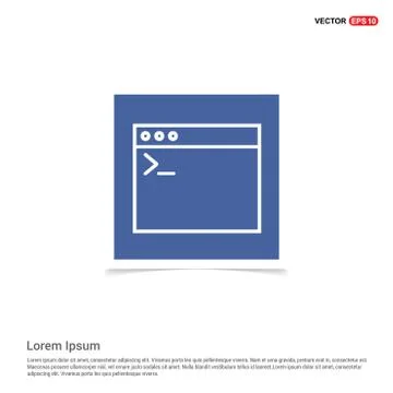 Programming code icon - Blue photo Frame Stock Illustration