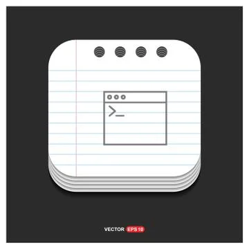 Programming code icon Gray icon on Notepad Style template Vector EPS 10 Free  Stock Illustration