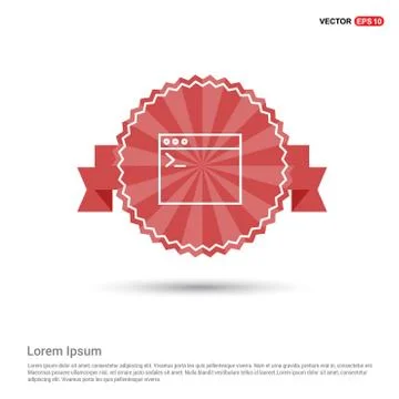 Programming code icon - Red Ribbon banner Stock Illustration