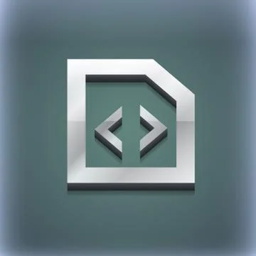 Programming code icon symbol. 3D style. Trendy, modern design with space for you Stock Illustration