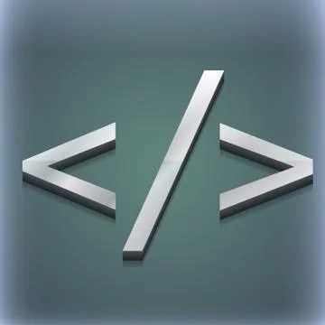 Programming code icon symbol. 3D style. Trendy, modern design with space for you Stock Illustration