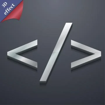 Programming code icon symbol. 3D style. Trendy, modern design with space for you Stock Illustration
