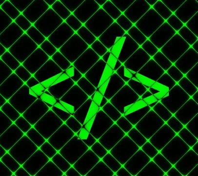 Programming code icon symbol Flat modern web design with long shadow and spac 스톡 일러스트