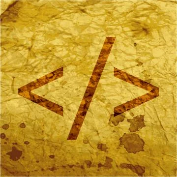 Programming code icon symbol Flat modern web design with long shadow and spac Stockillustratie