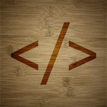 Programming code icon symbol Flat modern web design with long shadow and spac Stock Illustration