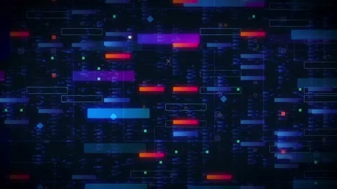 Programming code information, technology data background animation. 스톡 동영상 334022691