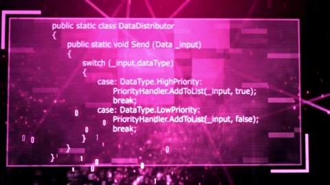 Programming code information, technology data background animation. Stock Footage 334024497