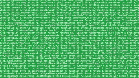 Programming Code Interface with Scrolling Terminal Data Seamless Loop Animation 스톡 동영상 335615085