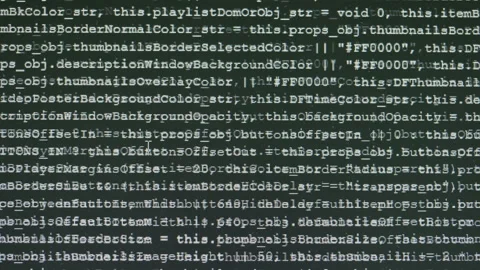 Programming code lines for web software Stock Footage 196109698