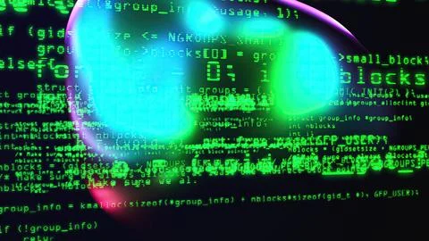 Programming code with metaballs 스톡 일러스트