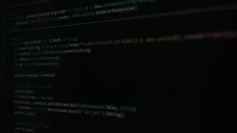 Programming code on a monitor. Web, application and software developement. Video stock 133647150