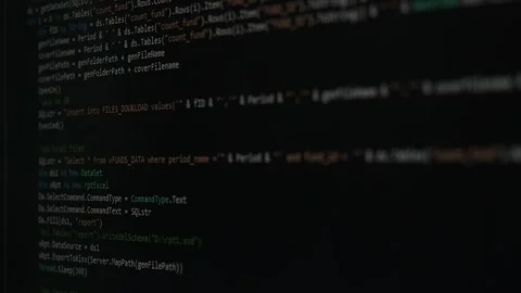 Programming code on a monitor. Web, application and software developement. Video stock 134470552