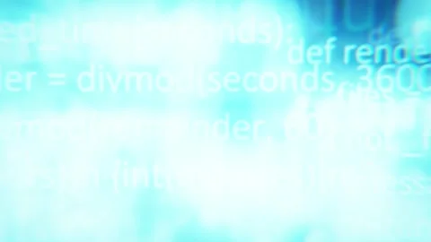Programming code moving in a seamless loop Stock Footage 347877234