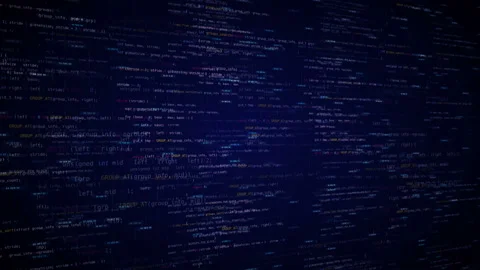 Programming code panels.Blue. Stock Footage 129250939