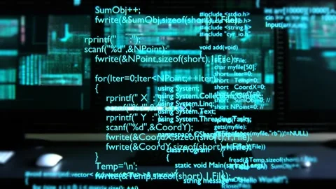 Programming code. Programming language strings. Programming concept. Coding. Stock Footage 247912690