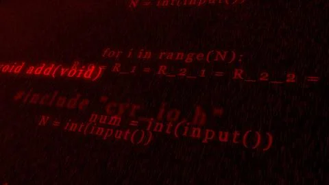 Programming code. Programming language strings. Coding. 3D render. Stock Illustration