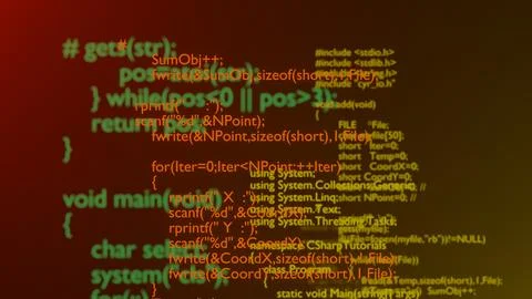Programming code. Programming language strings. Coding. 3D render. 스톡 일러스트
