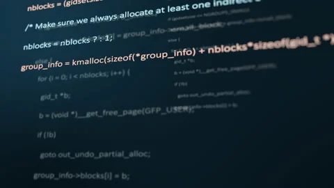 Programming code running on computer scr... | Stock Video | Pond5