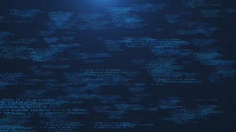 Programming code running computer screen terminal. developing programming Stock Footage 247038782
