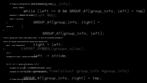Programming code running on computer screen. Cyber security. Hacking Stock Footage 297280326