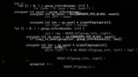 Programming code running on computer screen. Multiple layers with varying Stock Footage 306308032