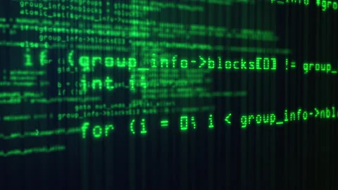 Programming code running Stock Footage 220566540