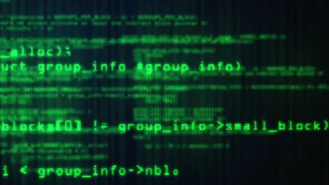 Programming code running Stock Footage 220614055