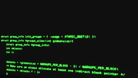 Programming code running over computer screen terminal, hacking concept Stock Footage 169244589