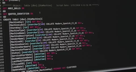 Programming Code Running Over Computer Screen Terminal. Video stock 243839024