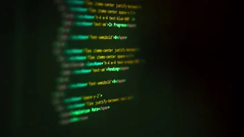 Programming Code Screen computer software Interface Stock Footage 313822989