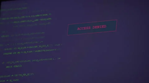 Programming code on screen, hacking process, access denied, granted, data theft Stock Footage 67589434