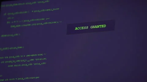 Programming code on screen, hacking process, access denied, granted, data theft Stock Footage 67591128