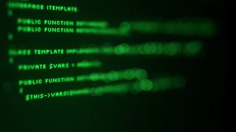 Programming code on screen. Shallow DOF 4k UHD (3840x2160) Stock Footage 62766374