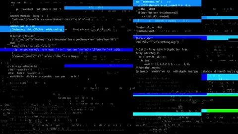 Programming code screen, software development. Perfect for coding, IT solutions Stock Footage 295970787
