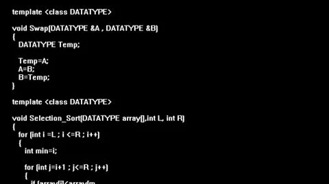 Programming / Code Scrolling (Long) Stock Footage 10739010