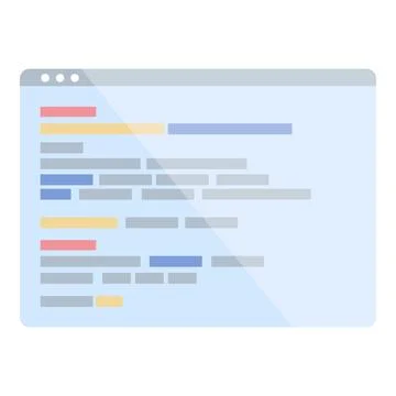 Programming code showing on computer screen displaying software development Stock Illustration