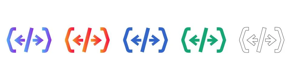 Programming Code Snippet Icons Illustration