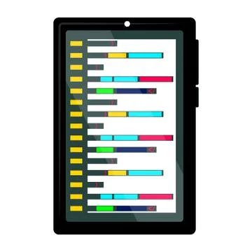Programming code on a tablet screen Stock Illustration