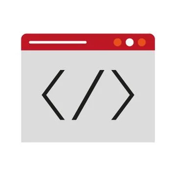 Programming code windows symbol technology Stock Illustration