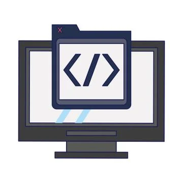 Programming codes technology blue lines Stockillustratie