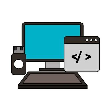 Programming coding language Stock Illustration