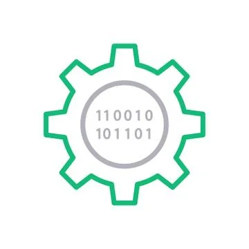 Programming color line icon Stock Illustration