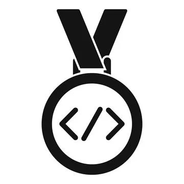 Programming competition medal representing coding achievement award Illustration