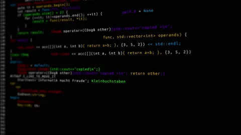 Programming Computer Code coding process for filling an empty screen Loop Stock Footage 151427818